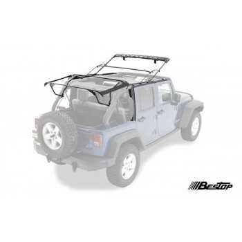 Capotage Supertop® Bestop® NX TISSU SERGE  noir Wrangler JK 4 Portes 2007-