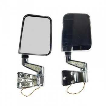 RETROVISEUR CHROME AVEC CLIGNOTANT JEEP WRANGLER TJ,YJ 1987-2002