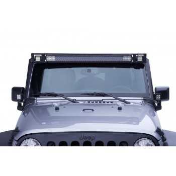 Support de phare sur baie de pare brise Jeep Wrangler JK 2007-2018