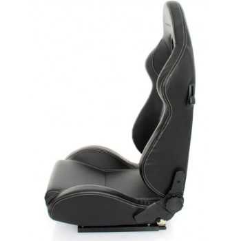 Baquet Turn One Track & Road version simili cuir noir