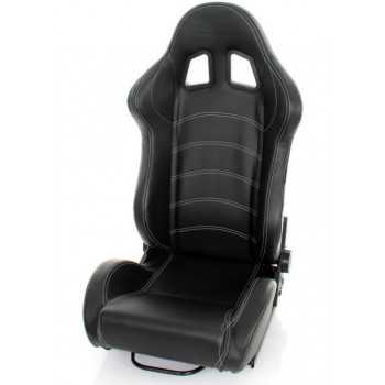 Baquet Turn One Track & Road version simili cuir noir