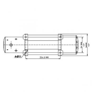 dimension du TREUIL T-MAX EWI 12000