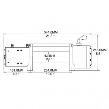 vue de face du treuil T-MAX EWI 12000