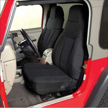 Housse de siege avant néoprene noir Jeep Wrangler 2003-2006