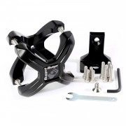 Support de phare aluminium noir pour tube de diamètre 57 à 76 mm