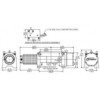 Treuil Ramsey 12 volts REP 8.5E GR 3850 kg
