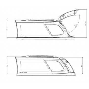 Hard top acier Nissan Navara King Cab D40 2005-2015 2 portes 4 Places