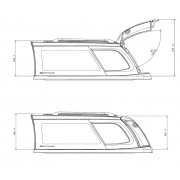 Hard top acier noir v4 Nissan Navara D40 2005- 4 portes