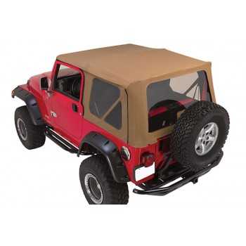 Capotage de remplacement RUGGED RIDGE marron vitre teinté Wrangler TJ 1997-2006
