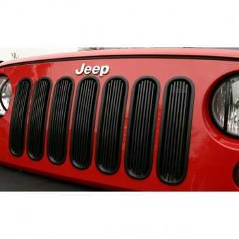 Enjoliveur de calandre aluminium noir Jeep Wrangler JK 2007-2018