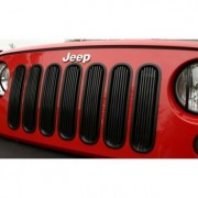 Enjoliveur de calandre aluminium noir Jeep Wrangler JK 2007-2018