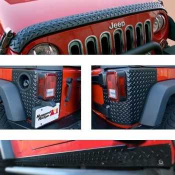 KIT DE PROTECTION STRIE NOIR JEEP WRANGLER 2007-2018 2 portes
