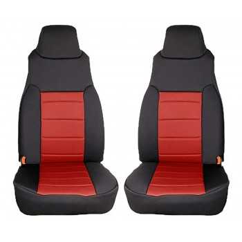 Housse de siege avant neoprene noir-rouge Jeep rangler TJ 1997-2002