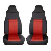 Housse de siege avant neoprene noir-rouge Jeep rangler TJ 1997-2002