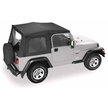 Capotage de remplacement PAVEMENT ENDS noir Wrangler a/haut de portes 1988-1995